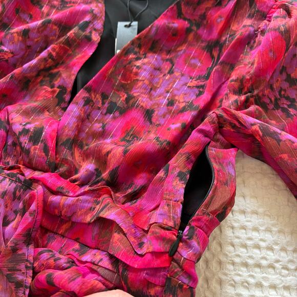 Steve Madden Pink Floral Blouse Medium NWT - Picture 5 of 8